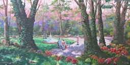 Francisco Arias - A Stroll Through The Park -  24 x 48 -  Acrylic