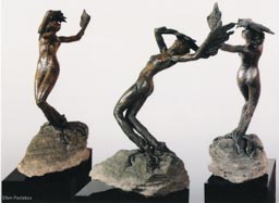 Ellen Pavlakos - Agonia -  25 x 26 x 10 - Bronze on Stone