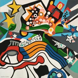 Nadine Saitlin - Firecrackers - 36 x 36 - Acrylic