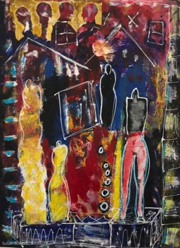 Susan Turconi - #Me Too  - 40  x32  - Mixed Media