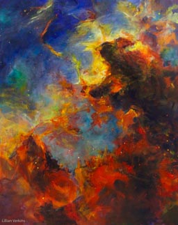 Lillian Verkins - Lighting the Torch - 60 x 48 - Acrylic